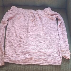 Women's Pink Off-Shoulder Sweater